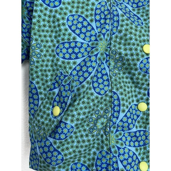 Hanna Andersson Jacket/Coat Blue Floral No Hood Quited Interior size 3 US 90 - Picture 2 of 9